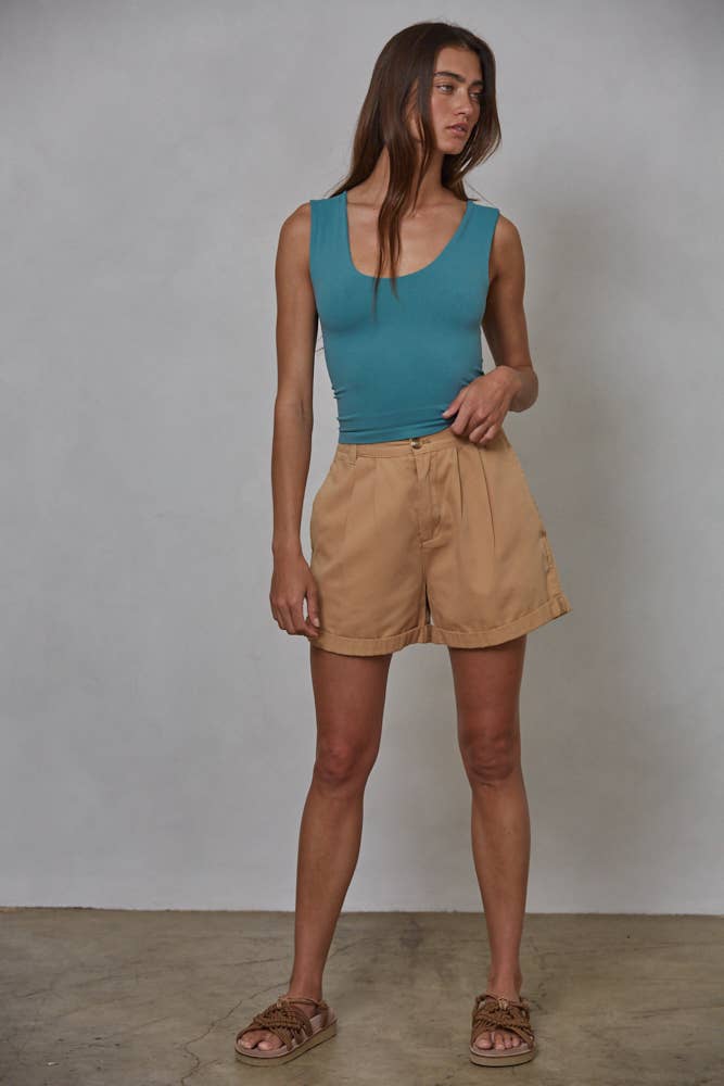 Double Layered Seamless Top: White